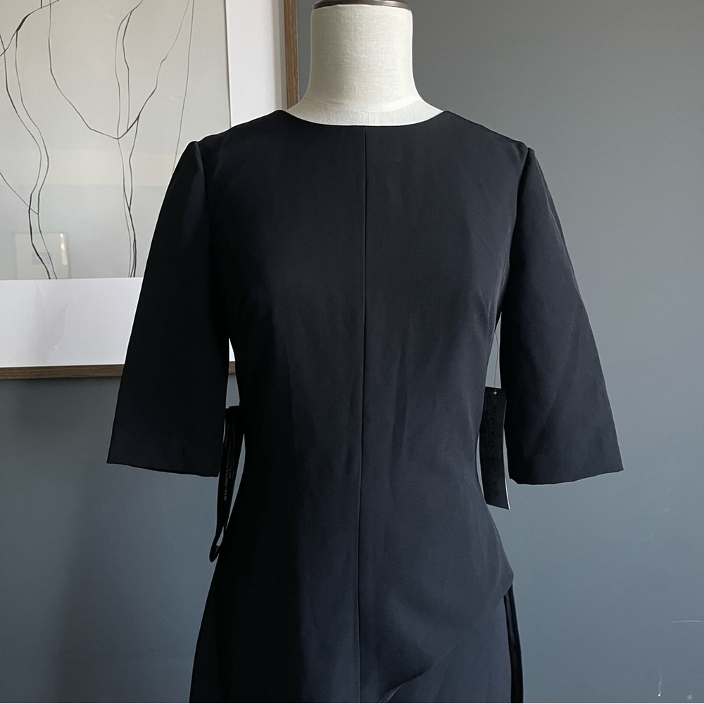 Kay Unger NWT Davina Walk-Thru Jumpsuit | Black Crepe Evening One-Piece (4) - Picture 7 of 12
